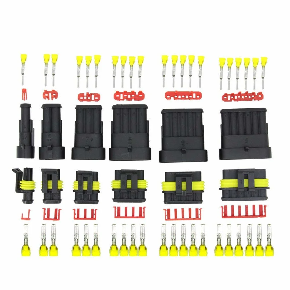 Delphi Weather Pack 1/2/3/4/6 Way Pin Sealed Electrical Wire Connector Car Waterproof Auto Male Female Connector 12015792 12010973