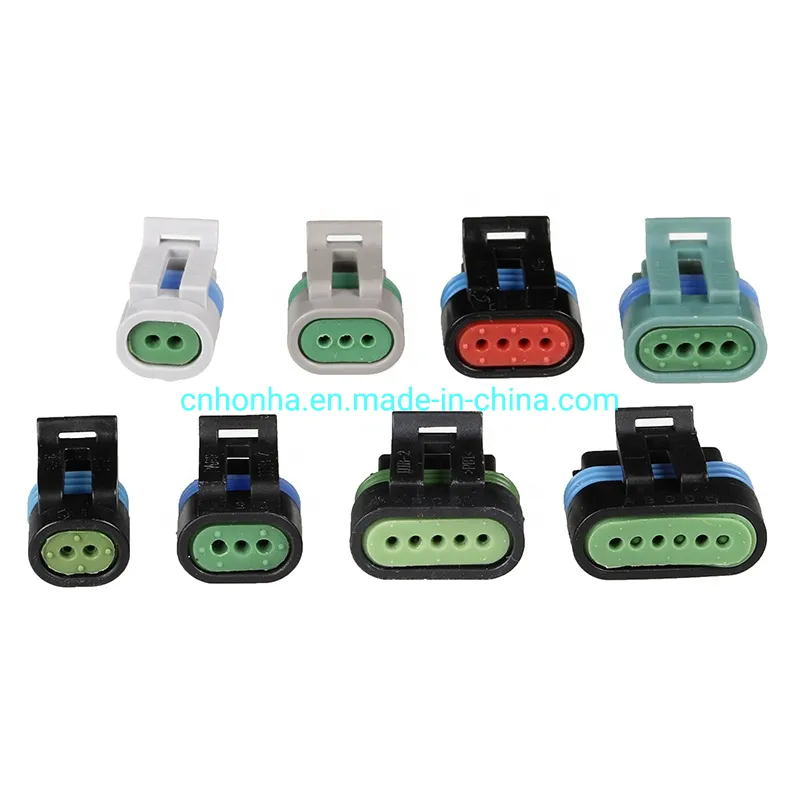 Delphi GM 2 ピン シールド付きオスメス自動コネクタ 12162195/12162193